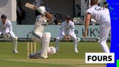 Carse hit for two fours in the same over as India make solid start