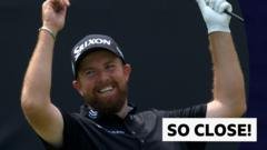 Giggling Lowry nearly ends his Open in style