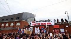 Palace fans protest over Conference League demotion